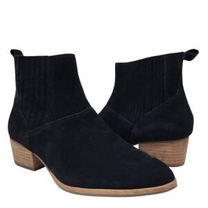 Hush Puppies Sierra Bold Black Suede Ankle Chelsea Classic Boots Women 7.5